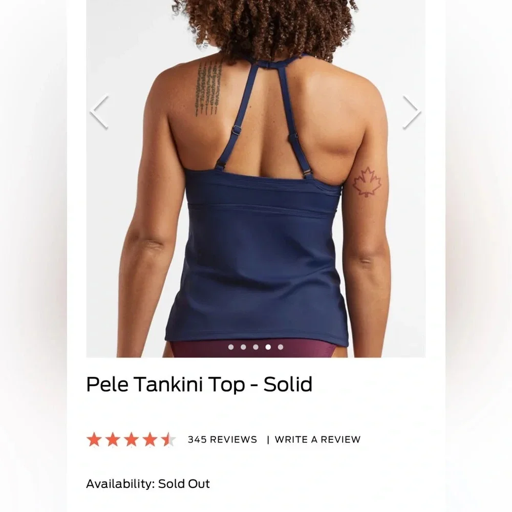 NWT Title Nine Pele Tankini Top Loganberry Sz 32D